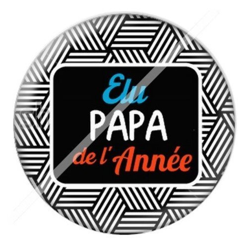 Cabochon résine à coller 25 mm  papa pap12