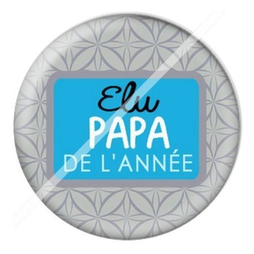 Cabochon résine à coller 25 mm  papa pap15