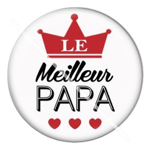 Cabochon résine à coller 25 mm  papa pc5