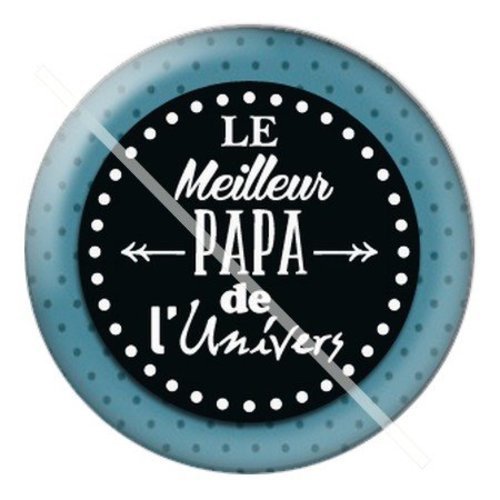 Cabochon résine à coller 25 mm  papa pc6