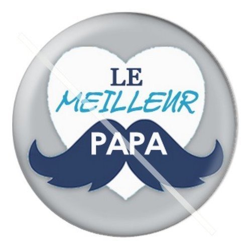 Cabochon résine à coller 25 mm  papa pc7