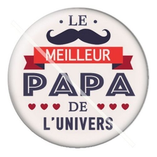 Cabochon résine à coller 25 mm  papa pc9