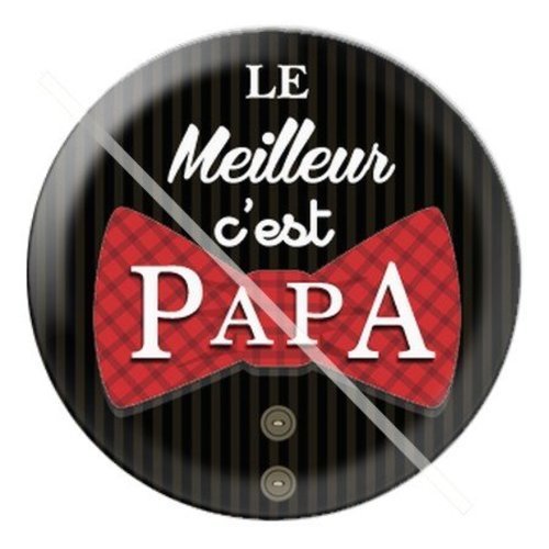 Cabochon résine à coller 25 mm  papa pc12