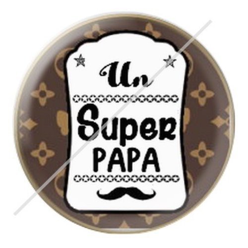 Cabochon résine à coller 25 mm  papa pe3