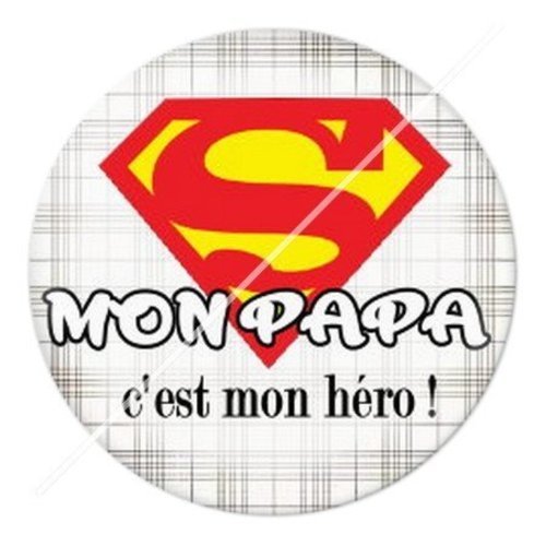 Cabochon résine à coller 25 mm  papa pf5