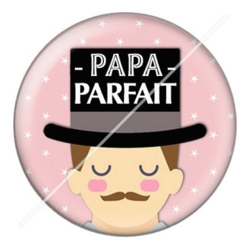 Cabochon résine à coller 25 mm  papa pf17