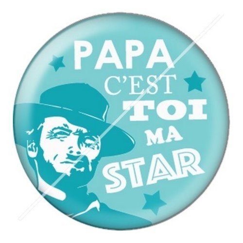 Cabochon résine à coller 25 mm  papa pf19