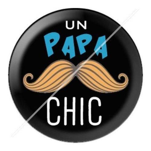 Cabochon résine à coller 25 mm  papa pf24