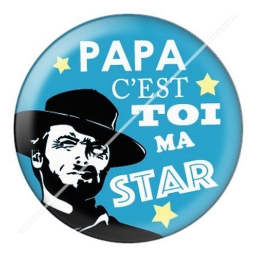Cabochon résine à coller 25 mm  papa pf26