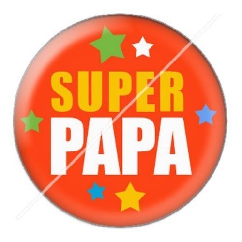 Cabochon résine à coller 25 mm  papa pg3