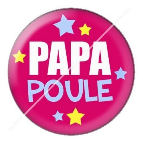 Cabochon résine à coller 25 mm  papa pg4