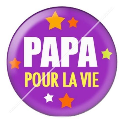 Cabochon résine à coller 25 mm  papa pg10