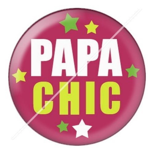 Cabochon résine à coller 25 mm  papa pg13