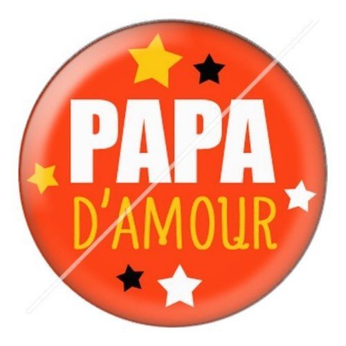 Cabochon résine à coller 25 mm  papa pg15