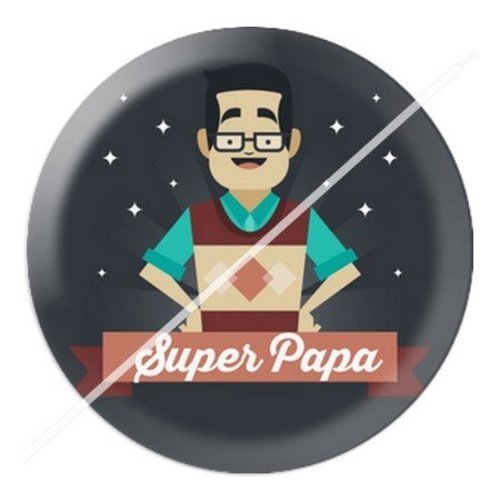 Cabochon résine à coller 25 mm  papa ph1