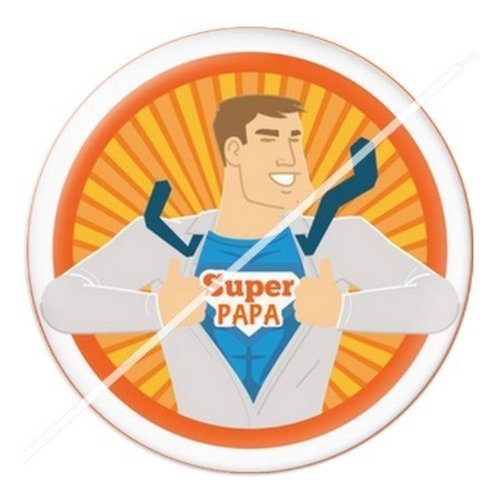 Cabochon résine à coller 25 mm  papa ph3