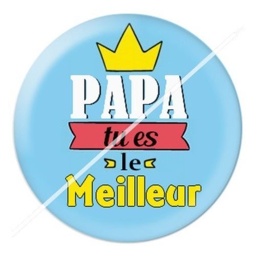 Cabochon résine à coller 25 mm  papa ph7