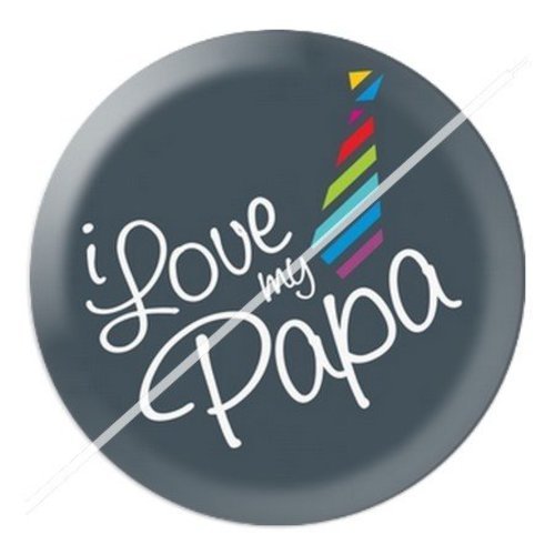 Cabochon résine à coller 25 mm  papa ph12