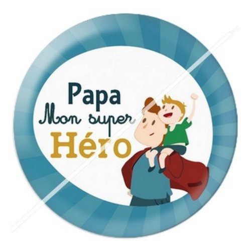 Cabochon résine à coller 25 mm  papa ph15