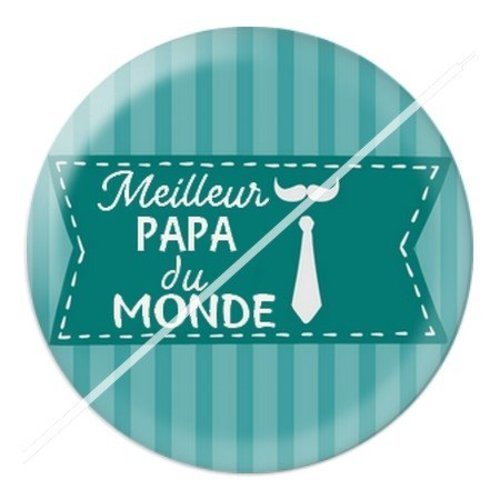 Cabochon résine à coller 25 mm  papa pi9