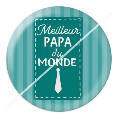 Cabochon résine à coller 25 mm  papa pi10