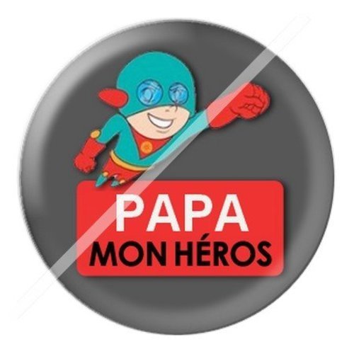 Cabochon résine à coller 25 mm  papa papb1