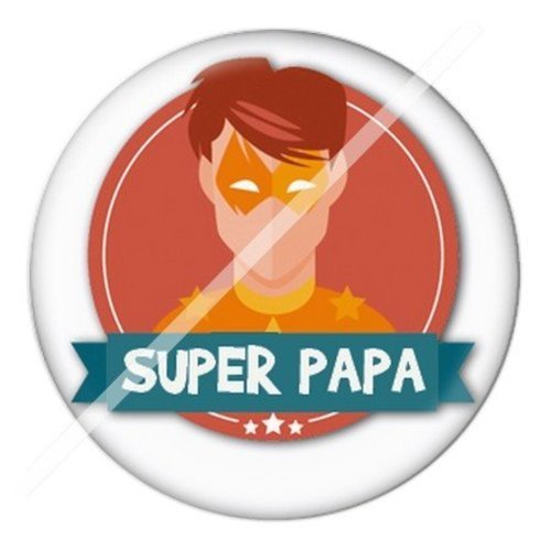 Cabochon résine à coller 25 mm  papa papb3