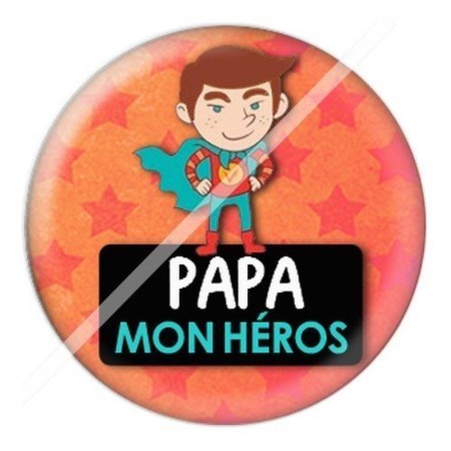 Cabochon résine à coller 25 mm  papa papb7