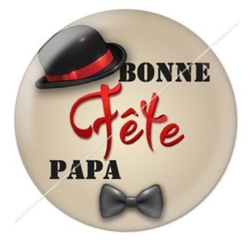 Cabochon résine à coller 25 mm  papa pj4