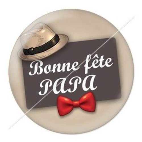 Cabochon résine à coller 25 mm  papa pj9