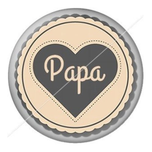 Cabochon résine à coller 25 mm  papa pj14