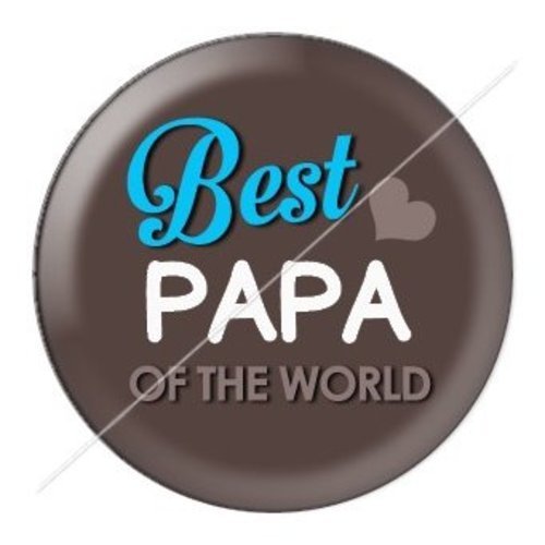 Cabochon résine à coller 25 mm  papa pl1