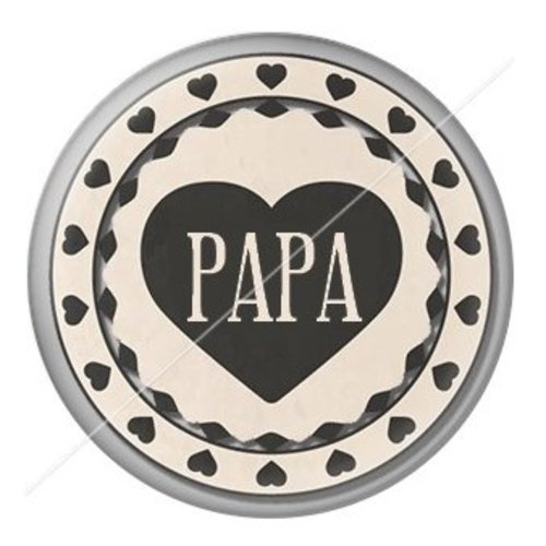 Cabochon résine à coller 25 mm  papa pl11