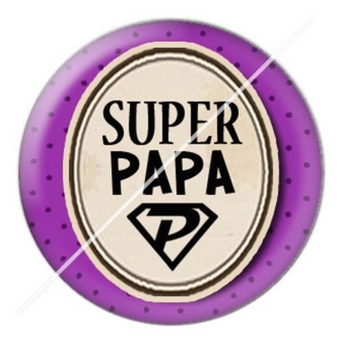 Cabochon résine à coller 25 mm  papa spa10