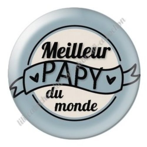 Cabochon résine à coller 25 mm  papy ab31