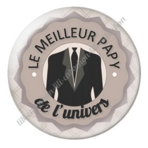 Cabochon résine à coller 25 mm  papy ab39