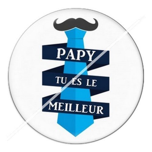 Cabochon résine à coller 25 mm  papy pac6