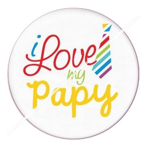 Cabochon résine à coller 25 mm  papy pac12