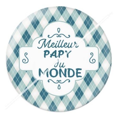 Cabochon résine à coller 25 mm  papy pac14