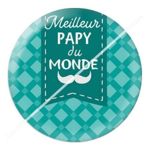 Cabochon résine à coller 25 mm  papy pac19