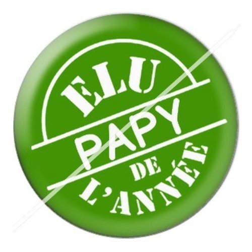 Cabochon résine à coller 25 mm  papy pae12