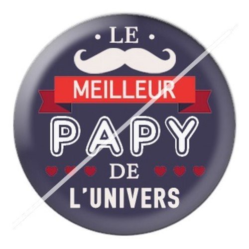 Cabochon résine à coller 25 mm  papy pae17