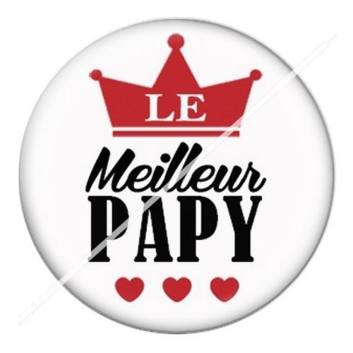 Cabochon résine à coller 25 mm  papy pae19