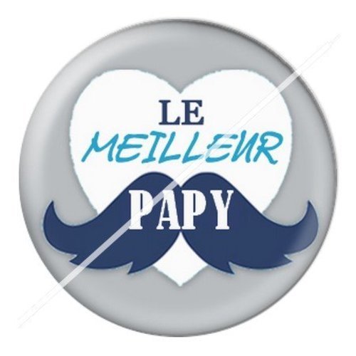 Cabochon résine à coller 25 mm  papy pae22