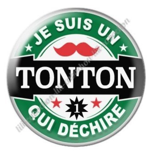 Cabochon résine à coller 25 mm tonton ab13