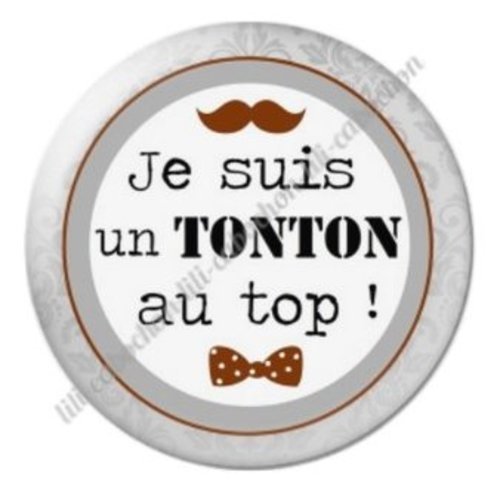 Cabochon résine à coller 25 mm tonton ab14