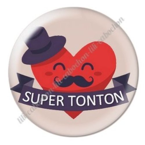 Cabochon résine à coller 25 mm tonton ab28