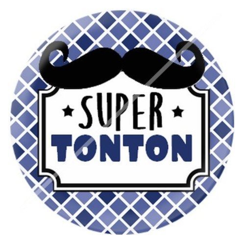 Cabochon résine à coller 25 mm tonton 8