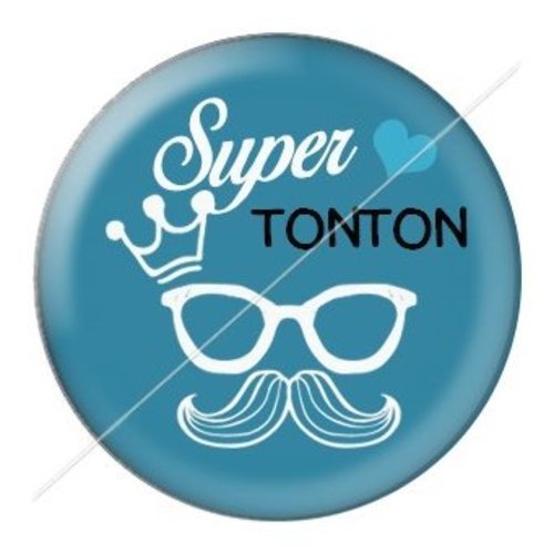 Cabochon résine à coller 25 mm tonton tb2