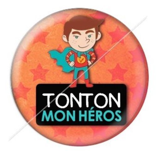 Cabochon résine à coller 25 mm tonton tb3